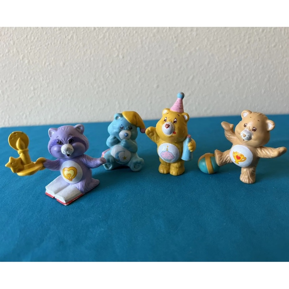 Vintage Care Bears PVC Figures 1983 Miniature Mini Figure Lot of 4 80’s